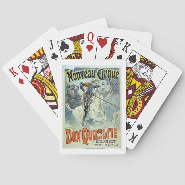 Advertisement for 'Don Quixote, New Circus', Horse Poker Cards (Back)