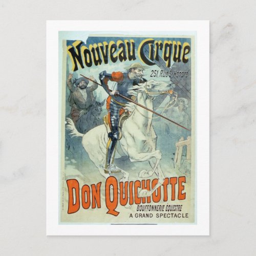 Advertisement for Don Quixote New Circus Horse Postcard
