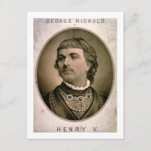 Advertisement For 'George Rignold as Henry V' (col Postcard