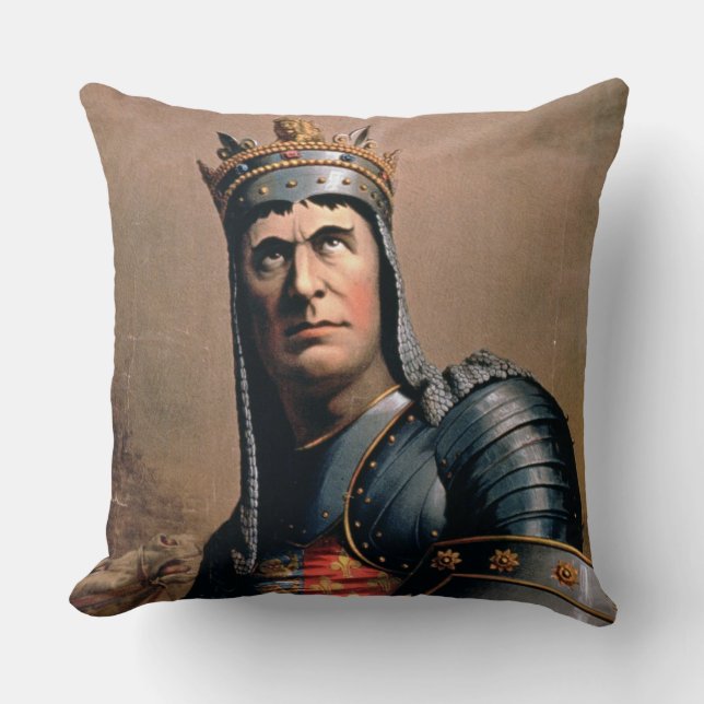 Advertisement for 'John McCullough as Richard III' Throw Pillow (Front)