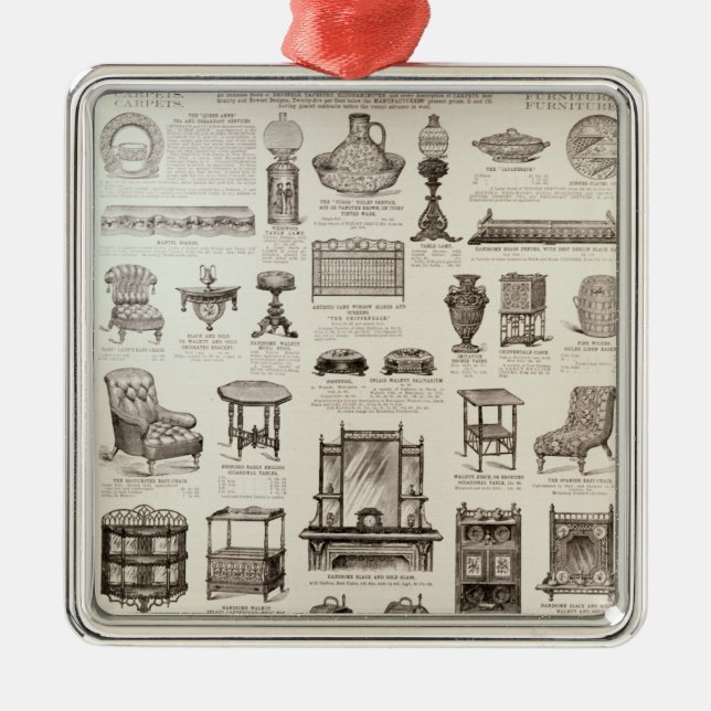 Advertisement for Oetzmann & Co. Metal Ornament (Front)
