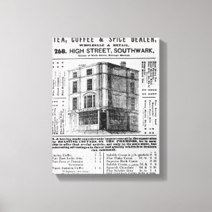 Advertisement for Robert Jones, Tea Canvas Print