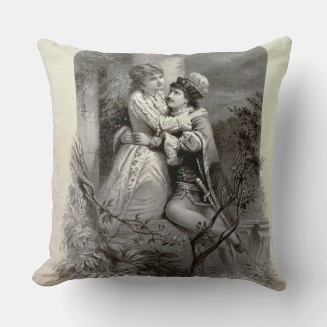 Advertisement for 'Romeo And Juliet', Starring Emm Throw Pillow (Front)