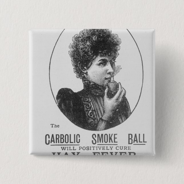 Advertisement for the Carbolic Smoke Ball Pinback Button (Front)