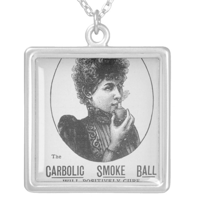 Advertisement for the Carbolic Smoke Ball Silver Plated Necklace (Front)