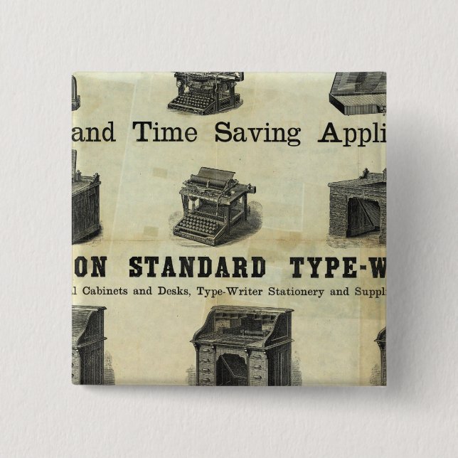 Advertisement with Guide Map Pinback Button (Front)