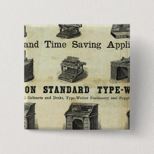 Advertisement with Guide Map Pinback Button