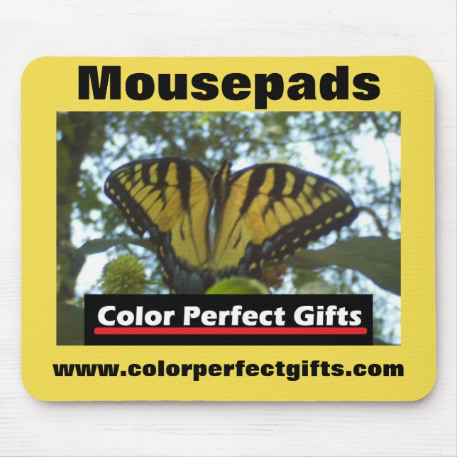 Advertisement Yellow Monarch Mouse Pad (Front)