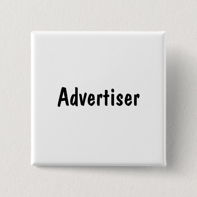 Advertiser Pinback Button (Front)