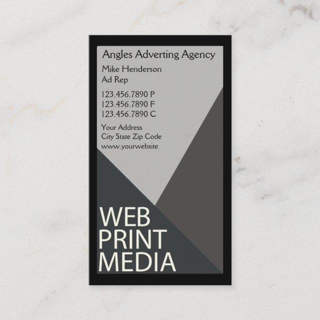 Advertising Agency Business Card (Front)