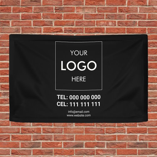 Advertising Business Logo Black Banner