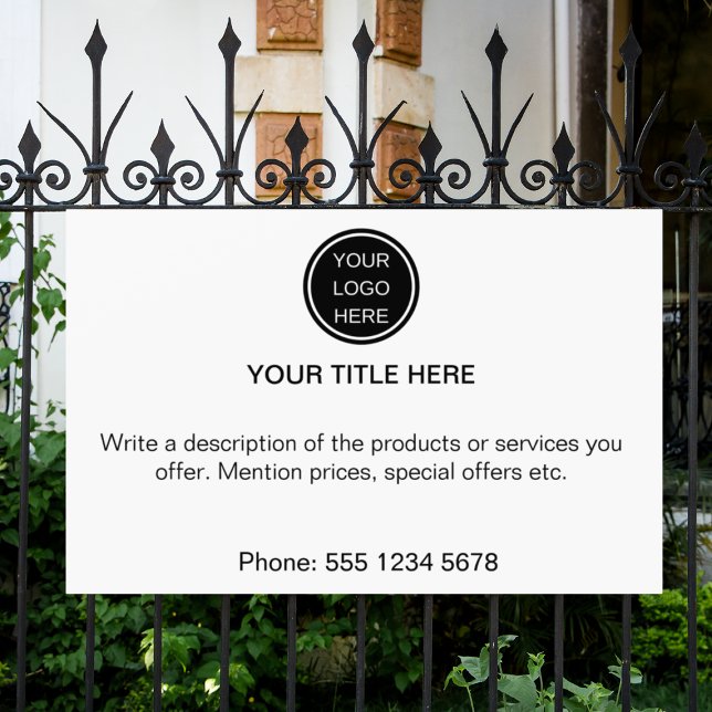  Advertising Business Logo Black & White Text Banner (Creator Uploaded)