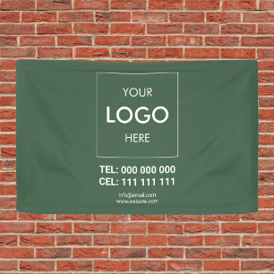 Advertising Business Logo Green Banner