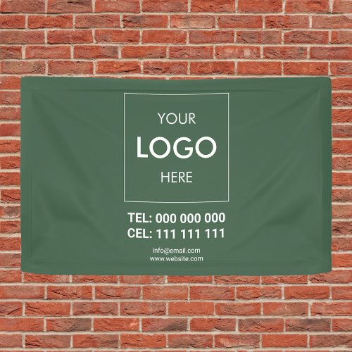 Advertising Business Logo Green Banner
