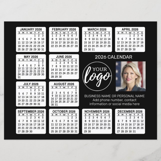 Advertising Calendar on Paper Sheet (Front)
