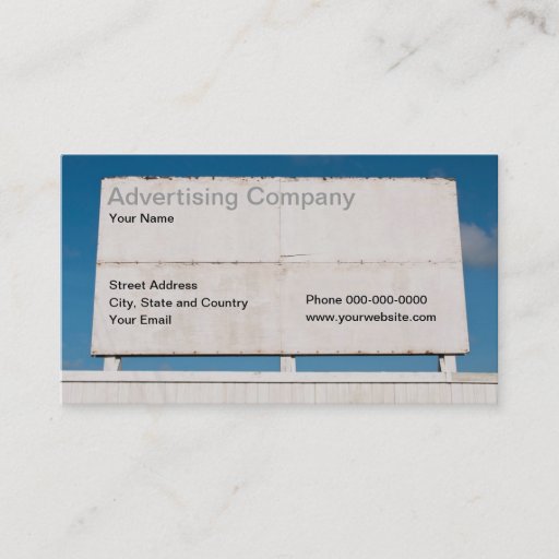Customizable Advertising Company Business Card