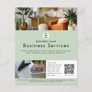 Advertising Leaflet Sale Service Promotional Green Flyer