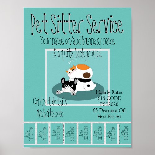 Advertising Promotional Poster Pet Sitter Service