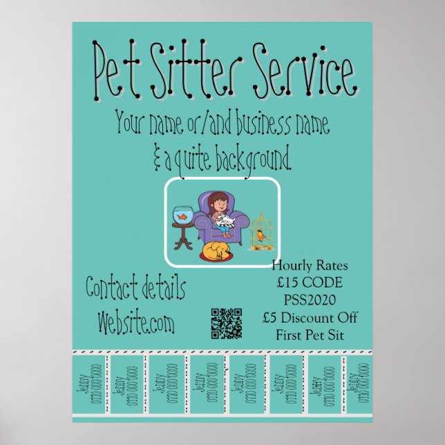 Advertising Promotional Poster Pet Sitter Service2 (Front)