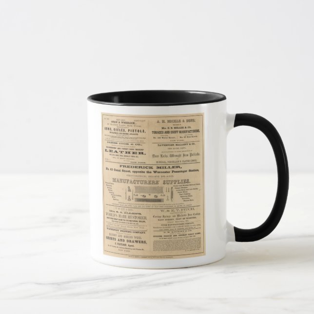 Advertisments by nine companies mug (Right)