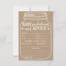Advice and Prediction Cards for Baby Shower Game