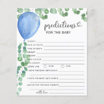 Advice and predictions for baby blue balloon boy