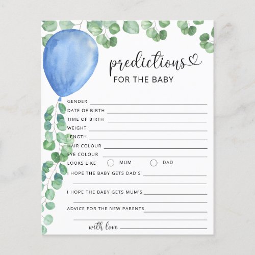 Advice and predictions for baby blue balloon boy