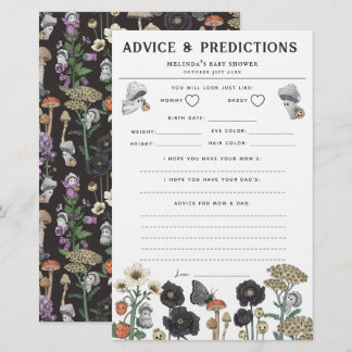 Advice and Predictions Halloween Baby Shower Game