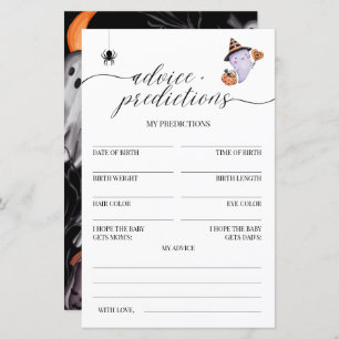 Advice and Predictions Halloween Baby Shower Game