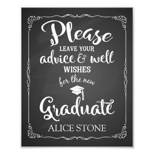 advice and well wishes graduation party sign