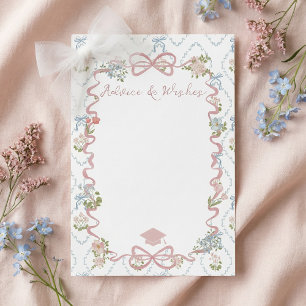 Advice and Whishes Wildflower Graduation Card