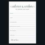 Advice and Wishes<br><div class="desc">These simple, eucalyptus green and white, modern, minimal, handwritten script Advice & Wishes sheets are perfect to have bridal shower, rehearsal dinner or wedding guests fill out for the happy couple. People will love having the prompts - they make it so easy to leave loving words of advice and well...</div>