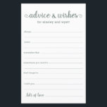 Advice and Wishes<br><div class="desc">These simple, eucalyptus green and white, modern, minimal, handwritten script Advice & Wishes sheets are perfect to have bridal shower, rehearsal dinner or wedding guests fill out for the happy couple. People will love having the prompts - they make it so easy to leave loving words of advice and well...</div>