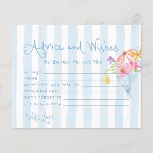 Advice and wishes Blue retro Off the Market card