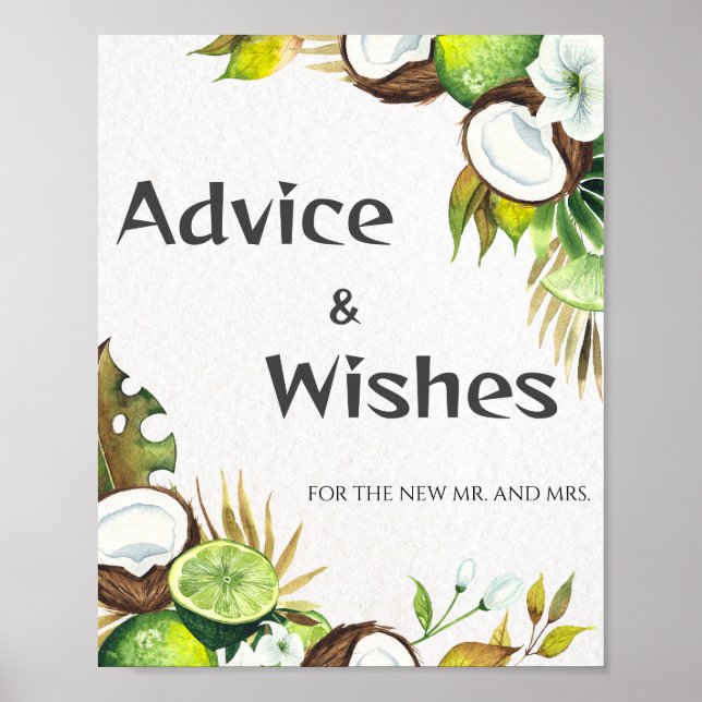 Advice and wishes Coconut lime Poster (Front)
