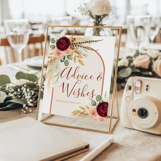  Advice And Wishes Fall Bridal Showerable Sign (Creator Uploaded)