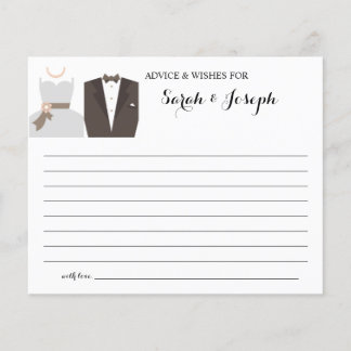 Advice and Wishes for Couple Bridal Shower card Flyer