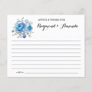 Advice and Wishes for Couple Bridal Shower card Flyer