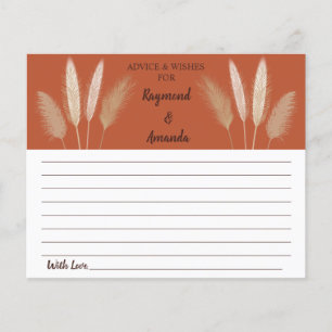 Advice and Wishes for Couple Bridal Shower Card Flyer