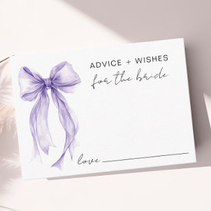 Advice And Wishes For The Bride Bridal Shower Enclosure Card