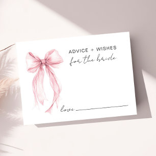 Advice And Wishes For The Bride Bridal Shower Enclosure Card
