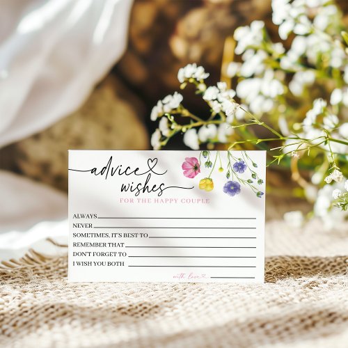 Advice and Wishes for the Happy Couple Card