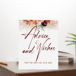 Advice and Wishes For The New Mr and Mrs Sign<br><div class="desc">Advice and wishes for the new Mr. and Mrs. wedding sign</div>