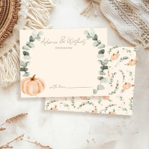 Advice and Wishes Little Pumpkin Baby Shower Enclosure Card