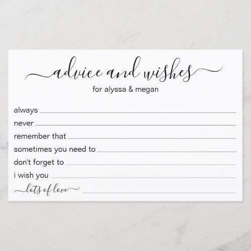 Advice and Wishes Modern LGBTQ Wedding