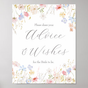 Advice and wishes sign, poster