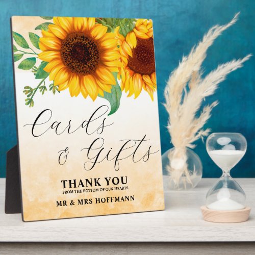 Advice and Wishes Sunflower sign Tabletop Plaque
