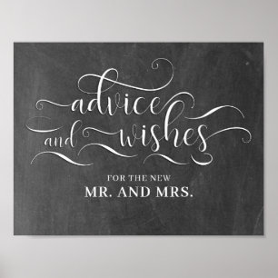 Advice And Wishes Wedding Sign