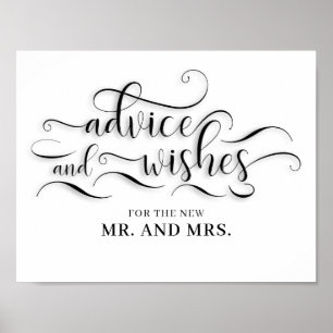 Advice And Wishes Wedding Sign