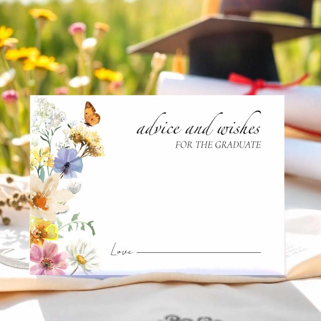 advice and wishes | Wildflower Grad Enclosure Card (Creator Uploaded)